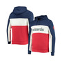 Men's Navy, White Washington Wizards Wordmark Colorblock Fleece Pullover Hoodie