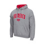 Men's Heathered Gray New Mexico Lobos Arch and Logo Pullover Hoodie