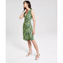 Women's Printed Sleeveless V-Neck Wrap Dress
