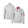 Men's Heathered Gray, Crimson Washington State Cougars Country Club Windshirt Quarter-Zip Jacket