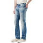 Men's Straight Six Veined and Contrasted Jeans