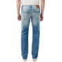 Men's Straight Six Veined and Contrasted Jeans