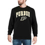 Men's Black Purdue Boilermakers Arch Logo Crew Neck Sweatshirt