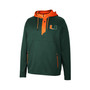 Men's Green Miami Hurricanes Luge 3.0 Quarter-Zip Hoodie