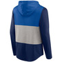 Men's Blue and Navy Dallas Mavericks Linear Logo Comfy Colorblock Tri-Blend Pullover Hoodie