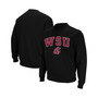 Men's Black Washington State Cougars Arch Logo Crew Neck Sweatshirt