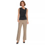Women's Asymmetric-Neck Ruched Sleeveless Top