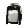 Men's Black and Silver Las Vegas Raiders Playoffs Color Block Full-Zip Hoodie