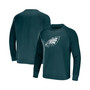 Men's NFL x Darius Rucker Collection by Midnight Green Philadelphia Eagles Raglan Fleece Pullover Sweatshirt