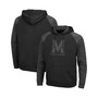 Men's Black Maryland Terrapins Blackout 3.0 Tonal Raglan Pullover Hoodie