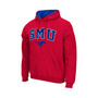 Men's Red SMU Mustangs Arch and Logo Pullover Hoodie