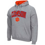 Men's Heather Gray Clemson Tigers Arch and Logo 3.0 Pullover Hoodie