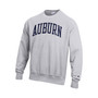 Men's Heathered Gray Auburn Tigers Arch Reverse Weave Pullover Sweatshirt