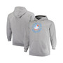 Men's Heathered Gray San Diego Clippers Big and Tall Throwback Logo Pullover Hoodie