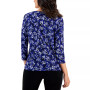 Women's Leaf-Print Twisted-Neck Top