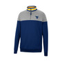 Men's Navy, Heather Gray West Virginia Mountaineers Be the Ball Quarter-Zip Top