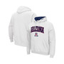 Men's White Arizona Wildcats Arch and Logo 3.0 Pullover Hoodie