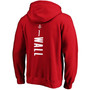 Men's John Wall Red Houston Rockets Playmaker Name and Number Pullover Hoodie