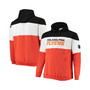 Men's Branded Black, Orange Philadelphia Flyers Big and Tall Colorblock Fleece Hoodie