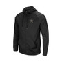 Men's Black Vanderbilt Commodores Blackout 3.0 Tonal Raglan Full-Zip Hoodie