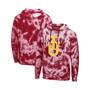 Men's Crimson Tuskegee Golden Tigers Tie-Dye Pullover Hoodie