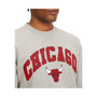 Men's Gray Chicago Bulls James Patch Pullover Sweatshirt