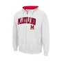 Men's White Maryland Terrapins Arch and Logo 3.0 Full-Zip Hoodie