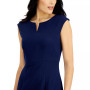 Notched-Neck Sheath Dress
