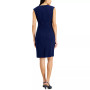 Notched-Neck Sheath Dress