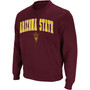 Men's Maroon Arizona State Sun Devils Arch Logo Crew Neck Sweatshirt