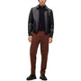 Men's Slim-Fit Micro-Patterned Stretch Fabric Trousers