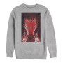 Marvel Men's Avengers Endgame Red Iron Man Poster, Crewneck Fleece
