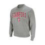 Men's Heather Gray Stanford Cardinal Arch Logo Crew Neck Sweatshirt