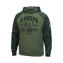 Men's Olive, Camo Kansas Jayhawks OHT Military-Inspired Appreciation Raglan Pullover Hoodie