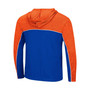 Men's Royal, Heathered Orange Florida Gators Flick Quarter-Zip Hoodie Windshirt