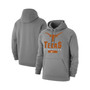 Men's Heathered Gray Texas Longhorns Big and Tall Club Stack Fleece Pullover Hoodie