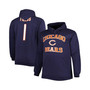 Men's Justin Fields Navy Chicago Bears Big and Tall Fleece Name and Number Pullover Hoodie
