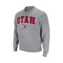 Men's Heathered Gray Utah Utes Arch & Logo Tackle Twill Pullover Sweatshirt