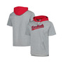 Men's Heather Gray St. Louis Cardinals Postgame Short Sleeve Pullover Hoodie