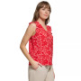 Women's Sleeveless Ruffle-Detail Floral-Print V-Neck Top