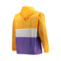 Men's Branded Gold, Purple LSU Tigers Big and Tall Water-Resistant Half-Zip Hoodie