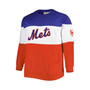 Men's Royal, White New York Mets Big and Tall Pullover Sweatshirt