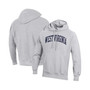 Men's Heathered Gray West Virginia Mountaineers Team Arch Reverse Weave Pullover Hoodie