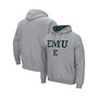 Men's Heathered Gray Eastern Michigan Eagles Arch Logo 3.0 Pullover Hoodie