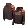 Men's Brown Cleveland Browns Draft Fleece Raglan Pullover Hoodie