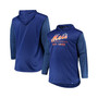 Men's Royal, Heathered Royal New York Mets Big and Tall Wordmark Club Pullover Hoodie