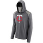 Men's Gray Minnesota Twins Rally On Transitional Haven Pullover Hoodie with Face Covering