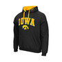 Men's Black Iowa Hawkeyes Big and Tall Arch & Logo 2.0 Pullover Hoodie