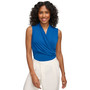 Women's Surplice-Neck Faux-Wrap Sleeveless Top