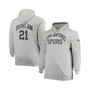 Men's Tim Duncan Heather Gray San Antonio Spurs Big and Tall Name and Number Pullover Hoodie
